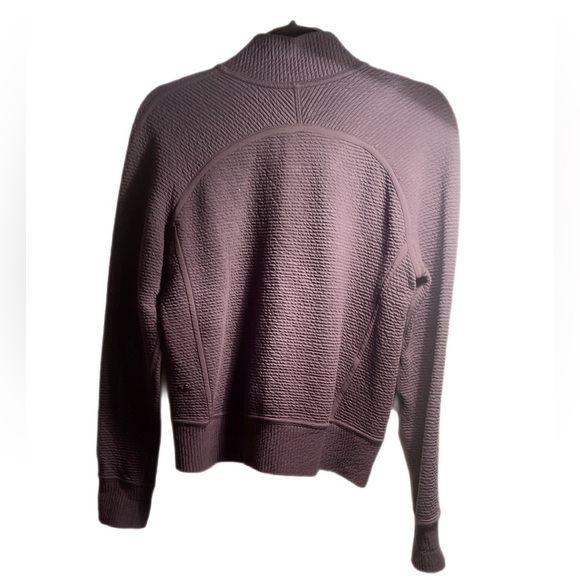 Lululemon On Repeat Bomber Jacket lightweight Yoga textured Full Zipper Black 6 - Picture 3 of 4